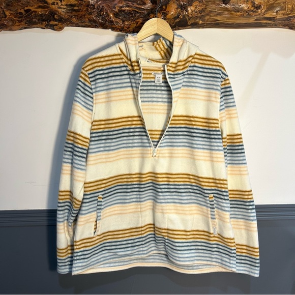 O’Neill Hooded Striped Quarter Zip Fleece Pullover - Picture 2 of 12